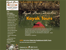 Tablet Screenshot of kayaktoursflorida.com